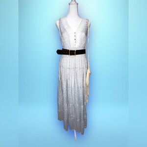 Cottage Core Boho Baby Blue Floral Print Maxi Dress 🌷